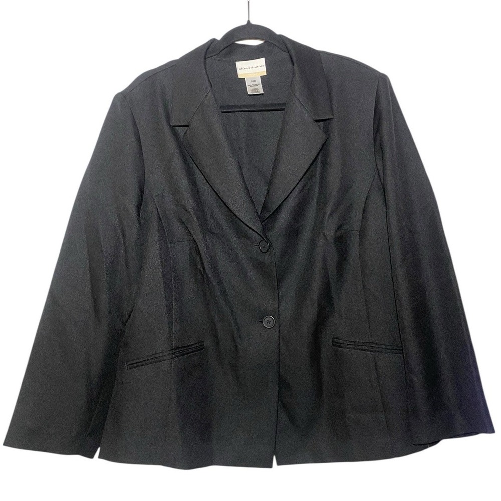 NEW Alfred Dunner Womens Twill Two Button Blazer Plus Size 20W Career Business